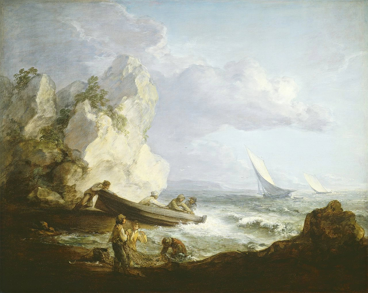 Riva del mare con pescatori - National Gallery of Art, Washington DC